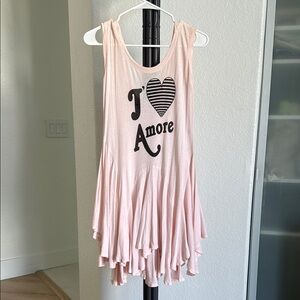 WILDFOX Light Pink 'I ♥ Amore' Sleeveless Tunic Dresses